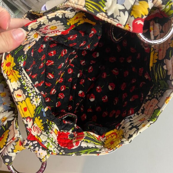 Vera Bradley Poppy Fields Reversible Floral Tote magnetic Purse Shoulder Bag - Picture 3 of 10